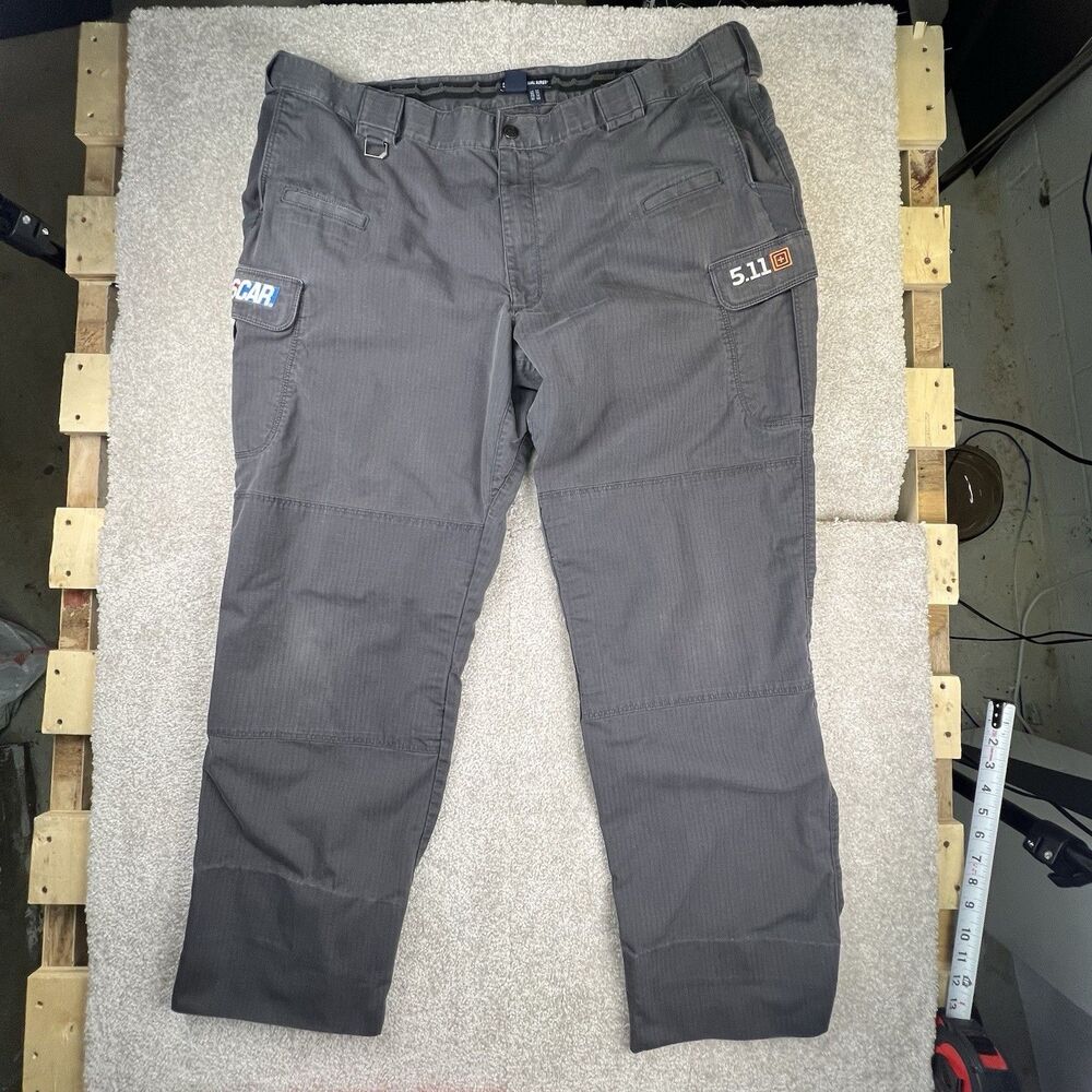 5.11 Tactical Pants Mens Size 44 Stryke‎ Cargo Work Uniform Nascar Logo Gray